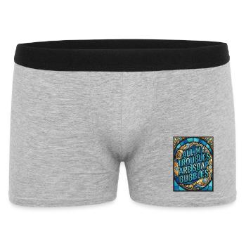 Tous mes soucis sont des bulles de savon - Boxer Homme - gris chiné - Devant