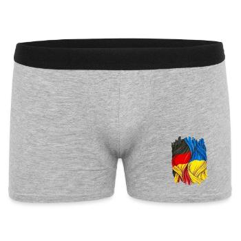Fiers du drapeau allemand et ukrainien - Boxer Homme - gris chiné - Devant