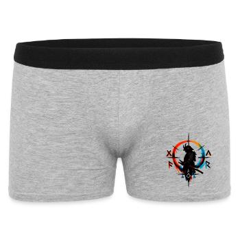Silhouette de la roue chromatique dans Ink Splash - Boxer Homme - gris chiné - Devant