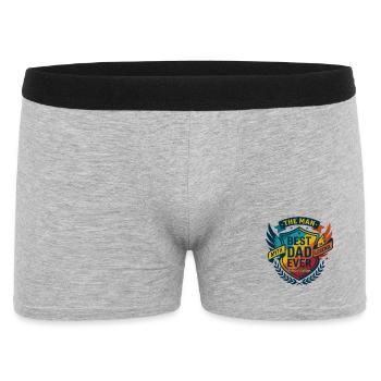 Meilleur Papa L'Homme La Légende Rétro - Boxer Homme - gris chiné - Devant