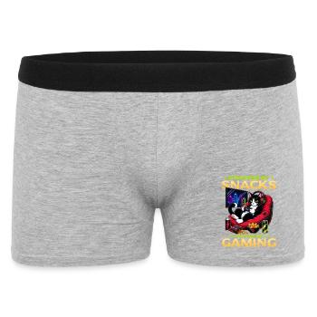 Gamer Gaming Cat Video Game - Männer Boxer Shorts - Grau meliert - Vorne