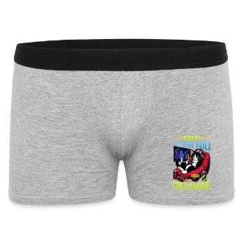 Gamer Gaming Cat Video Game - Männer Boxer Shorts - Grau meliert - Vorne