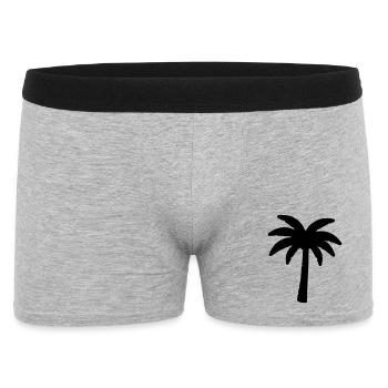 Palme - Männer Boxer Shorts - Grau meliert - Vorne