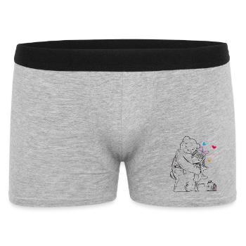 Teddy goes on vacation - Men's Boxer Shorts - heather grey - Front