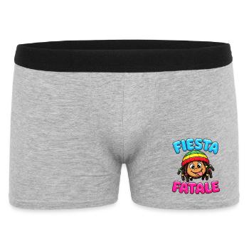 Fiesta Fatale Rasta Cartoon - Boxer Homme - gris chiné - Devant