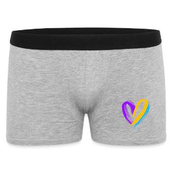 Blasenkrebs Krebs Blase - Männer Boxer Shorts - Grau meliert - Vorne