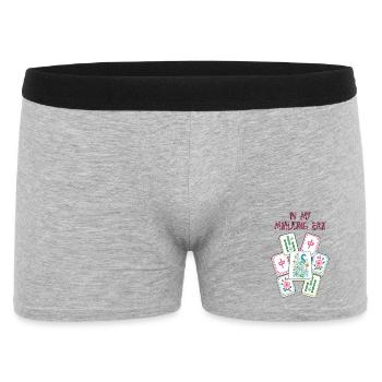 In meiner Mahjong-Ära Mahjong Spiel Social Club - Männer Boxer Shorts - Grau meliert - Vorne