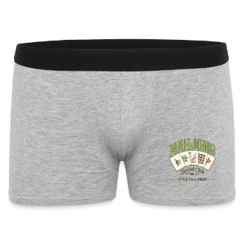Mahjong-Spiel Sozialclub-Mahjong-Spieler - Männer Boxer Shorts - Grau meliert - Vorne