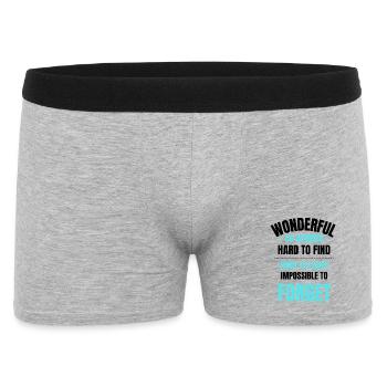 Abschiedsgeschenk eines Kollegen - Männer Boxer Shorts - Grau meliert - Vorne