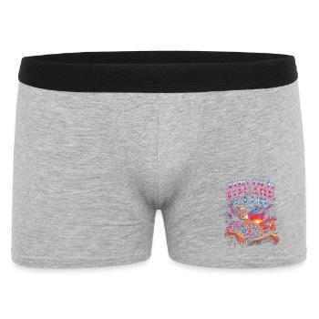 Too Old To Care Club Opa-Urlaub - Männer Boxer Shorts - Grau meliert - Vorne