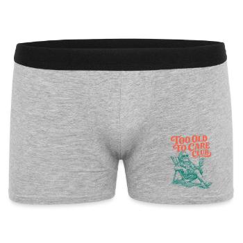 Too Old To Care Club Opa-Urlaub - Männer Boxer Shorts - Grau meliert - Vorne