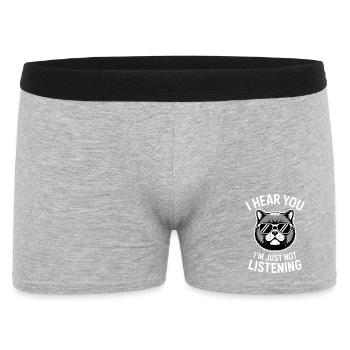 Britisch Kurzhaar Sprüche Lustiges Katze Geschenk  - Männer Boxer Shorts - Grau meliert - Vorne
