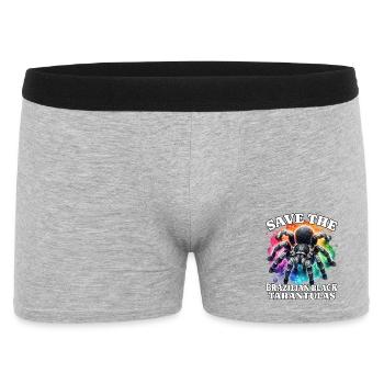 Save Schwarze Vogelspinne - Männer Boxer Shorts - Grau meliert - Vorne
