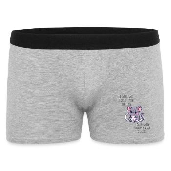 Ich kann nicht anfangen, weil ich vielleicht nicht fertig werde - Männer Boxer Shorts - Grau meliert - Vorne