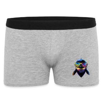Orca Schwertwal Wal Killerwal Meerestiere Orcas - Männer Boxer Shorts - Grau meliert - Vorne