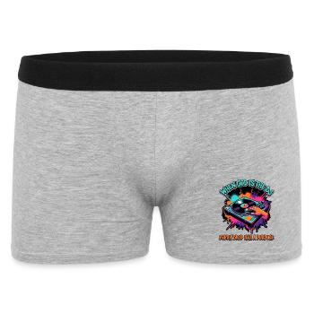 Gott als DJ – Jeder Tropfen zählt - Männer Boxer Shorts - Grau meliert - Vorne