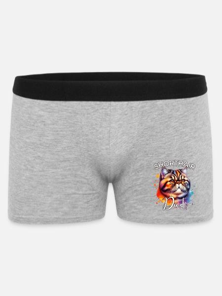 Exotic Shorthair Cat Dad - Men's Boxer Shorts - heather grey