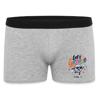 Let's Groove Disco Kugel Retro Party - Männer Boxer Shorts - Grau meliert - Vorne