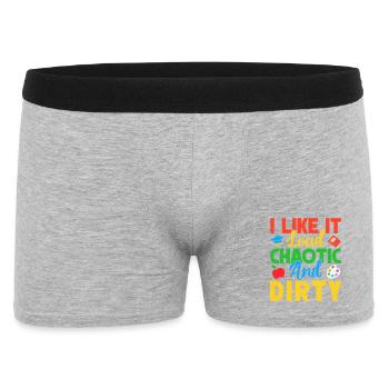 Pre K Teacher Loud Chaotic & Dirty Kindergarten - Männer Boxer Shorts - Grau meliert - Vorne