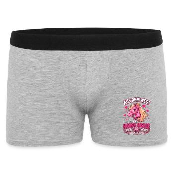 Aus dem Weg Ich bin ein Hobby Horse - Männer Boxer Shorts - Grau meliert - Vorne