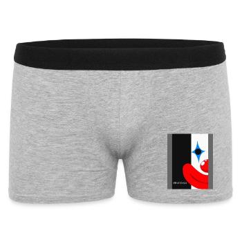 Here We Go Again  Clown Statement - Männer Boxer Shorts - Grau meliert - Vorne