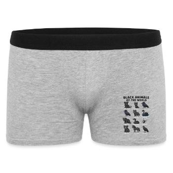  Schwarze Tiere Der - Männer Boxer Shorts - Grau meliert - Vorne