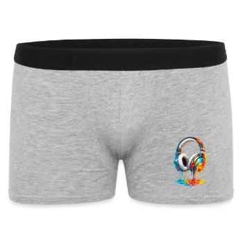  Bunte Kopfhörer Mit Farbverlauf Für - Männer Boxer Shorts - Grau meliert - Vorne