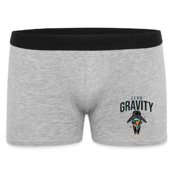 Zero Gravity Astronaut Erde Weltraum - Männer Boxer Shorts - Grau meliert - Vorne