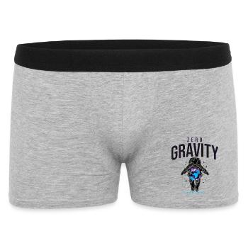 Zero Gravity Astronaut Erde Weltraum - Männer Boxer Shorts - Grau meliert - Vorne