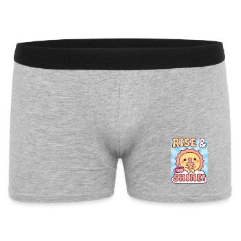 Süße Sonne Toast Toast Auf und Leuchten Motivation - Männer Boxer Shorts - Grau meliert - Vorne