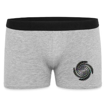 Neon Spirale Farbwirbel - Männer Boxer Shorts - Grau meliert - Vorne