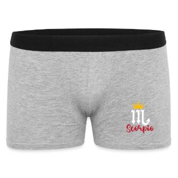 Sternzeichen Skorpion - Männer Boxer Shorts - Grau meliert - Vorne