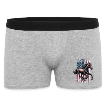Hanoverian US Hannoveraner - Männer Boxer Shorts - Grau meliert - Vorne