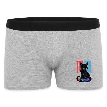 Chat cool - Boxer Homme - gris chiné - Devant