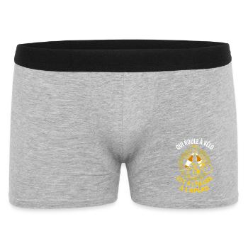 Vélo et Apéro Humour Cycliste - Boxer Homme - gris chiné - Devant
