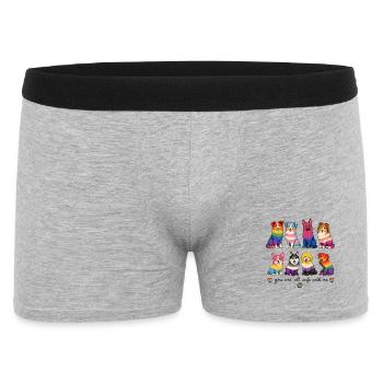Pride Herding Dogs | You Are All Safe With Me - Männer Boxer Shorts - Grau meliert - Vorne