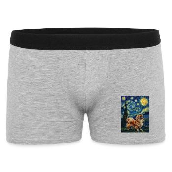 Nuit étoilée pékinoise - Chien Peke Maman Papa Chien de Compagnie - Boxer Homme - gris chiné - Devant