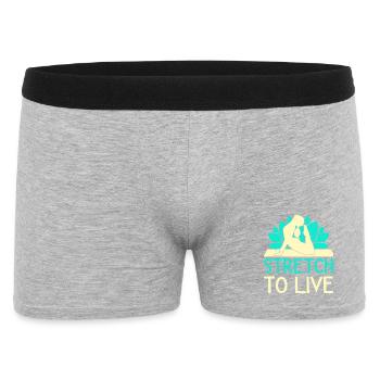 Yoga Stretch To Live Funny Yoga - Men's Boxer Shorts - heather grey - Front