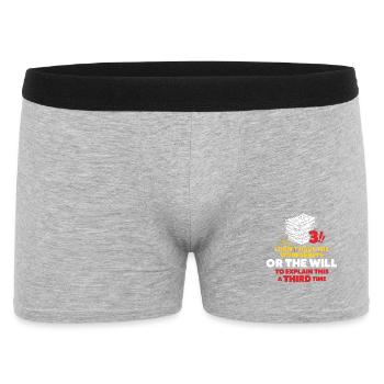 Stapel von Papieren Sarkastisches Zitat - Männer Boxer Shorts - Grau meliert - Vorne