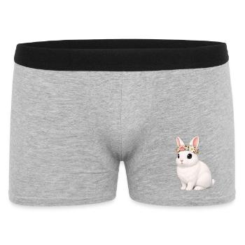 Blanc de Hotot Rabbit - Boxer Homme - gris chiné - Devant