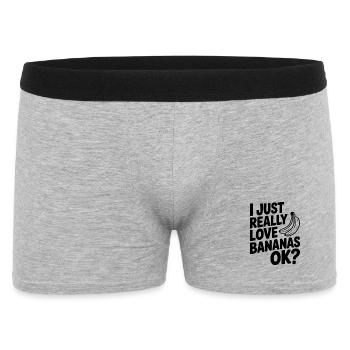 J’adore vraiment les bananes, d’accord ? - Boxer Homme - gris chiné - Devant