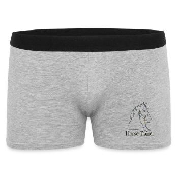 Horse Trainer Equestrian Minimal Identity Barn Lif - Men's Boxer Shorts - heather grey - Front