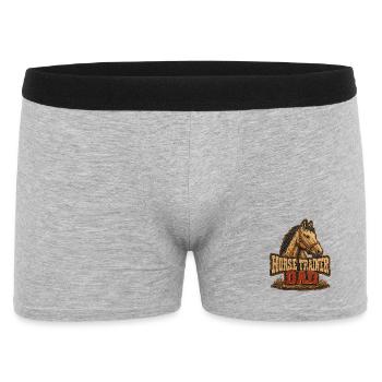 Horse Trainer Dad, Rugged Barn Equestrian Father's - Men's Boxer Shorts - heather grey - Front