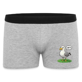 Watt Seagull Seabird Coast Beach Humor Saying - Men's Boxer Shorts - heather grey - Front