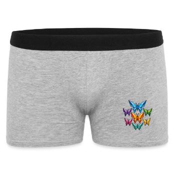 Geometric Butterflies Color Palette - Men's Boxer Shorts - heather grey - Front