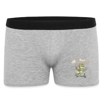 Art Frog Teacher on Scooter - Men's Boxer Shorts - heather grey - Front