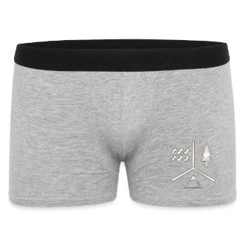 Nature is calling - Outdoor Lovers - Men's Boxer Shorts - heather grey - Front