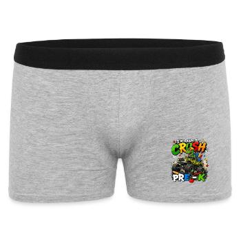 T-Rex Monstertruck Vorschule - Männer Boxer Shorts - Grau meliert - Vorne