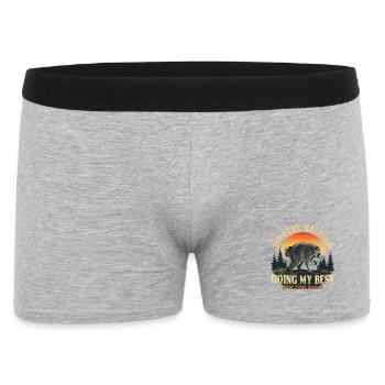 Sarcasme rétro sur les ratons laveurs en train de faire de mon mieux - Boxer Homme - gris chiné - Devant