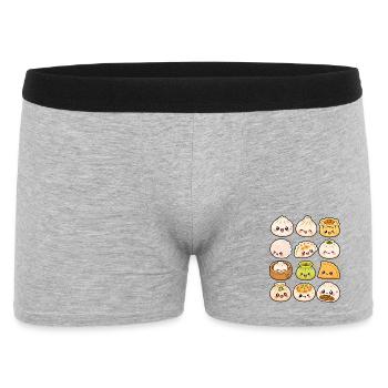 Kawaii Dumplings | Dumplings & Bao - Men's Boxer Shorts - heather grey - Front